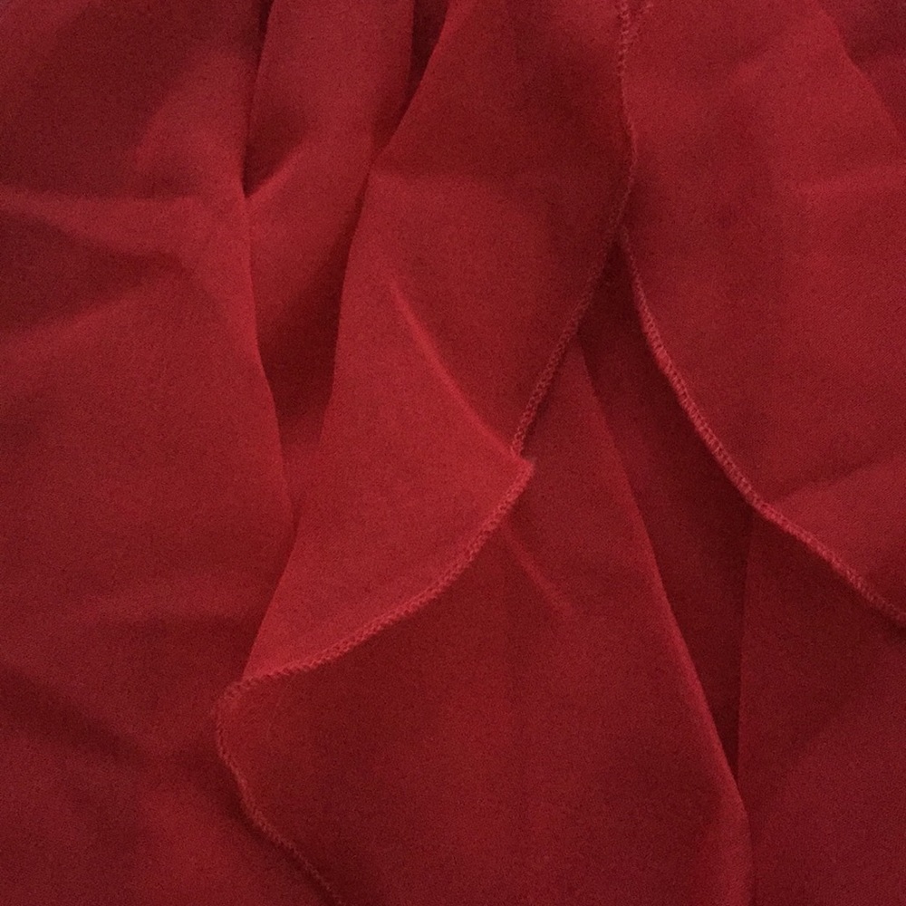 Red Ruffled Girls Formal Dress - Picture 5 of 5